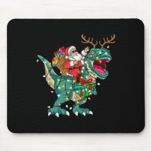 Santa Riding Dinosaur Trex Herten Kinder Jongens M Muismat