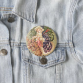 Santa Riding Donkey Ronde Button 7,6 Cm (In situ)