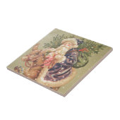 Santa Riding Donkey Tegeltje (Zijkant)