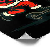 Santa Riding Electric Scooter  Poster (Hoek)