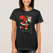 Santa Riding Electric Scooter  T-shirt (Voorkant)