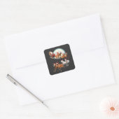 Santa Riding Horses Horse Sleigh Equestrian  Vierkante Sticker (Envelop)