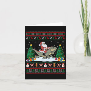 Santa Riding Iguana Boys Meisjes Kinder Lelijke Ke Kaart