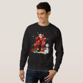 Santa Riding Irish Setter Kerstman Pajama Trui (Voorkant volledig)