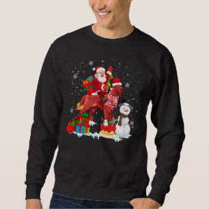 Santa Riding Irish Setter Kerstman Pajama Trui