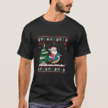 Santa Riding Kingfisher Tree Verlichting Christmas T-shirt<br><div class="desc">Santa Riding Kingfisher Tree Verlichting Kerstmis Panama</div>