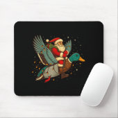 Santa Riding Mallard Duck Funny Christmas Holiday  Muismat (Met muis)
