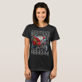 Santa Riding Motorcycle Lelijke Kerst Biker Motor T-shirt (Voorkant volledig)