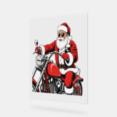 Santa Riding-motorfiets Acryl Bord