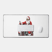 Santa Riding-motorfiets Bureaumat (Keyboard & Muis)