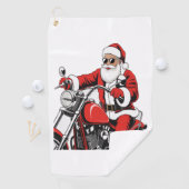Santa Riding-motorfiets Golfhanddoek (Insitu)