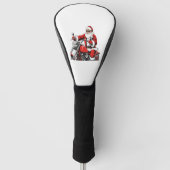 Santa Riding-motorfiets Golfheadcover (Voorkant)