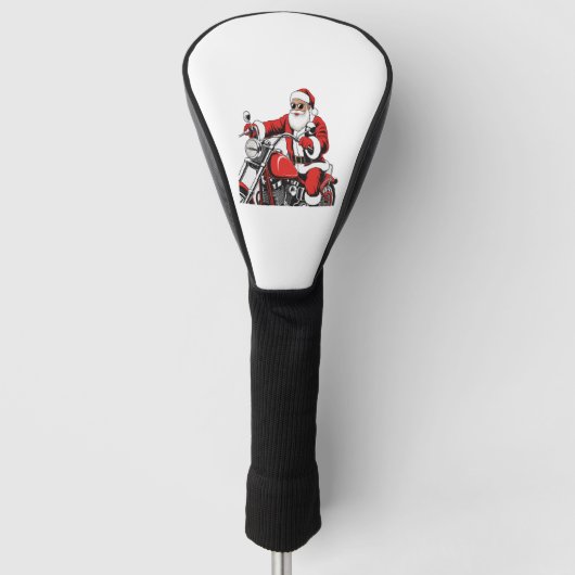 Santa Riding-motorfiets Golfheadcover (Voorkant)