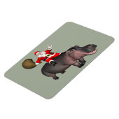 Santa Riding op Hippo Magneet (Linkerzijde)