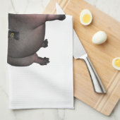 Santa Riding op Hippo Theedoek (Quarter Fold)