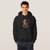 Santa Riding Poodle Dog with Hat Claus Christmas P Hoodie (Voorkant volledig)