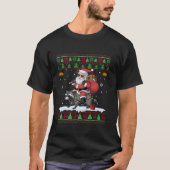 Santa Riding Raccoon Kersttrui Stijl Lelijk T-shirt (Voorkant)