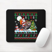 Santa Riding Reindeer Owl Sweater Xmas Tree Snowma Muismat (Met muis)