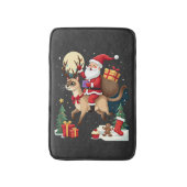 Santa Riding Reindeer Siamese Cat Christmas Tree L Badmat (Voorkant Verticaal)