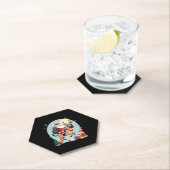 Santa Riding Reindeer Siamese Cat Christmas Tree L Kartonnen Onderzetters (Insitu)