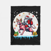 Santa Riding Reindeer Sphynx Cat Christmas Owner K Fleece Deken (Voorkant)