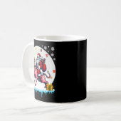 Santa Riding Reindeer Sphynx Cat Christmas Owner K Koffiemok (Voorkant links)