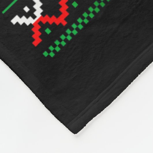 Santa Riding Reindeer Sun Conure Sweater Xmas Tree Fleece Deken (Hoek)