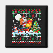 Santa Riding Reindeer Sun Conure Sweater Xmas Tree Magneet (Voorkant)