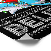 Santa Riding Shark Ugly Christmas Sweater Believe  Poster (Hoek)