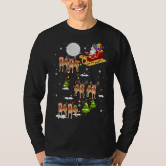 Santa Riding Shiba Inu Sleigh Christmas Shiba Inu  T-shirt