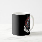 Santa Riding The Japanese Monster Kaiju For Christ Koffiemok (Voorkant rechts)