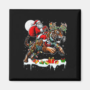 Santa Riding Tiger Rendier Xmas Wild Dierenvriend Magneet
