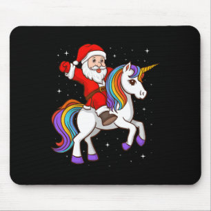 Santa Riding Unicorn Mystiek Dier Xmas Magisch Muismat