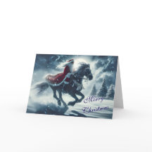 Santa rijden als de wind kerst Kaart