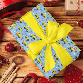 Santa rijden op dump vrachtwagen en bulldozer blau fleece deken