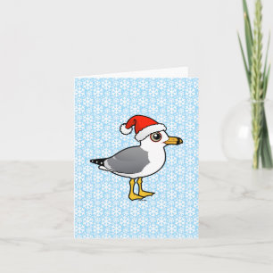 Santa Ringsnavelmeeuw Feestdagen Kaart