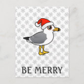 Santa Ringsnavelmeeuw Feestdagenkaart (Voorkant)