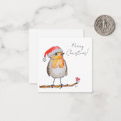 Santa Robin Notitiekaartje (Voorkant / Achterkant in situ)