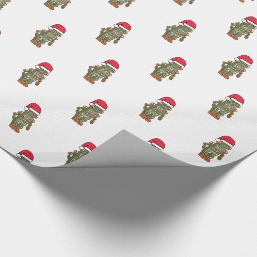 Santa Robot Wrapping Paper Cadeaupapier (Hoek)