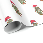 Santa Robot Wrapping Paper Cadeaupapier (Rol Hoek)