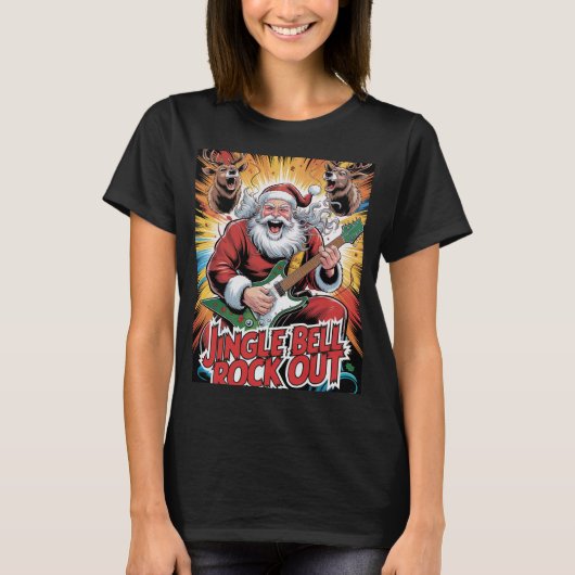  Santa Rock Star T-shirt (Voorkant)