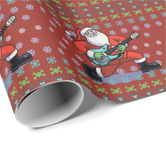 Santa Rock Ugly Cadeaupapier (Rol Hoek)