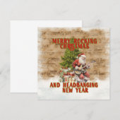  Santa Rocker Square Gevouwen Kaart (Voorkant / Achterkant)