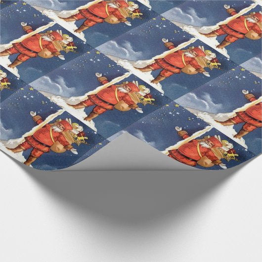 Santa Rocket Cadeaupapier (Hoek)