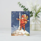 Santa Rocket Feestdagenkaart (Staand voorkant)