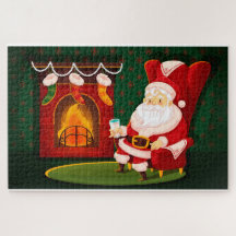Santa Rocking door de Fireplace