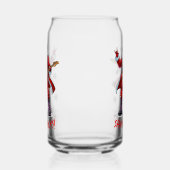 Santa Rocks! Grappige Kerstman speelt gitaar Blikvorm Glas (Links)