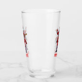 Santa Rocks! Grappige Kerstman speelt gitaar Glas (Links)