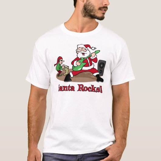Santa Rocks t-shirt (Voorkant)