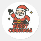 Santa Ronde Sticker (Voorkant)